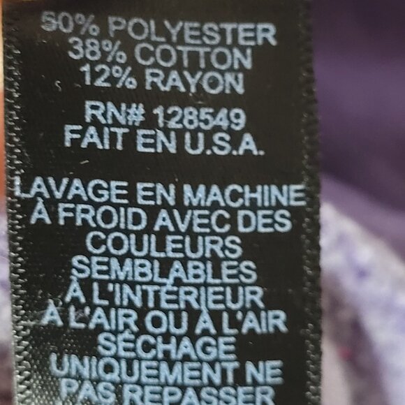 **UNISEX Aviator Nation V-Neck 5 Stripe Sweatshirt in Faded Grape - Picture 9 of 9